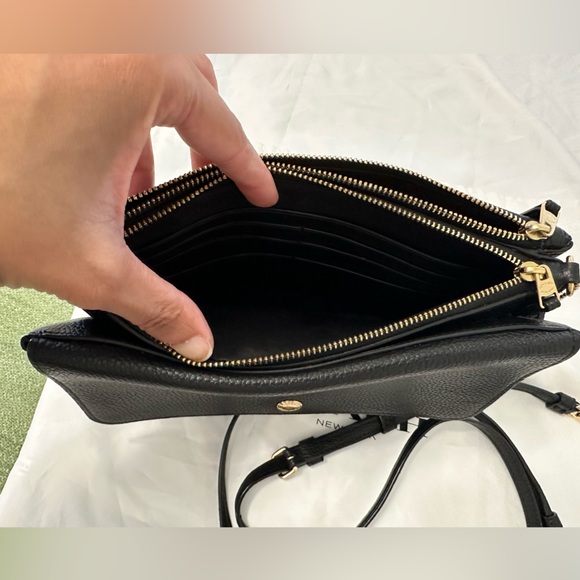 Coach Pebbled Black Leather Crossbody Bag - Picture 7 of 13